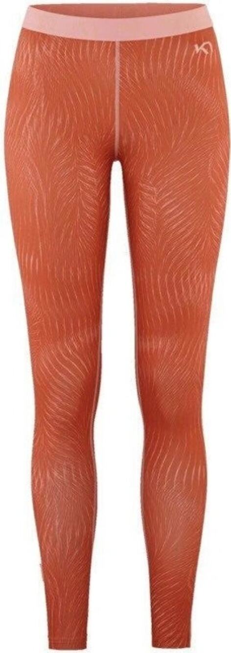 Kari Traa Fryd Women's Base Layer Pants Active Leggings Orange Medium Hiking
